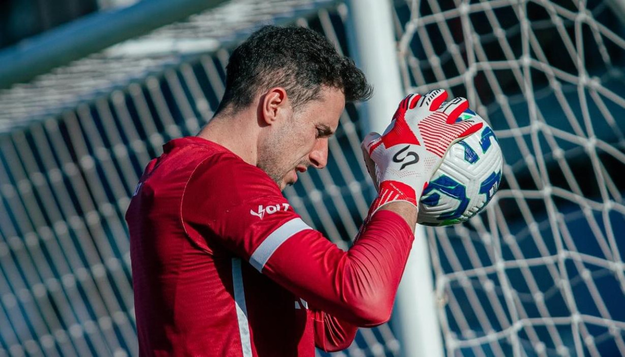 Helton Leite, durante un entrenamiento con el Fortaleza
