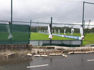 El muro de Abegondo derrumbado