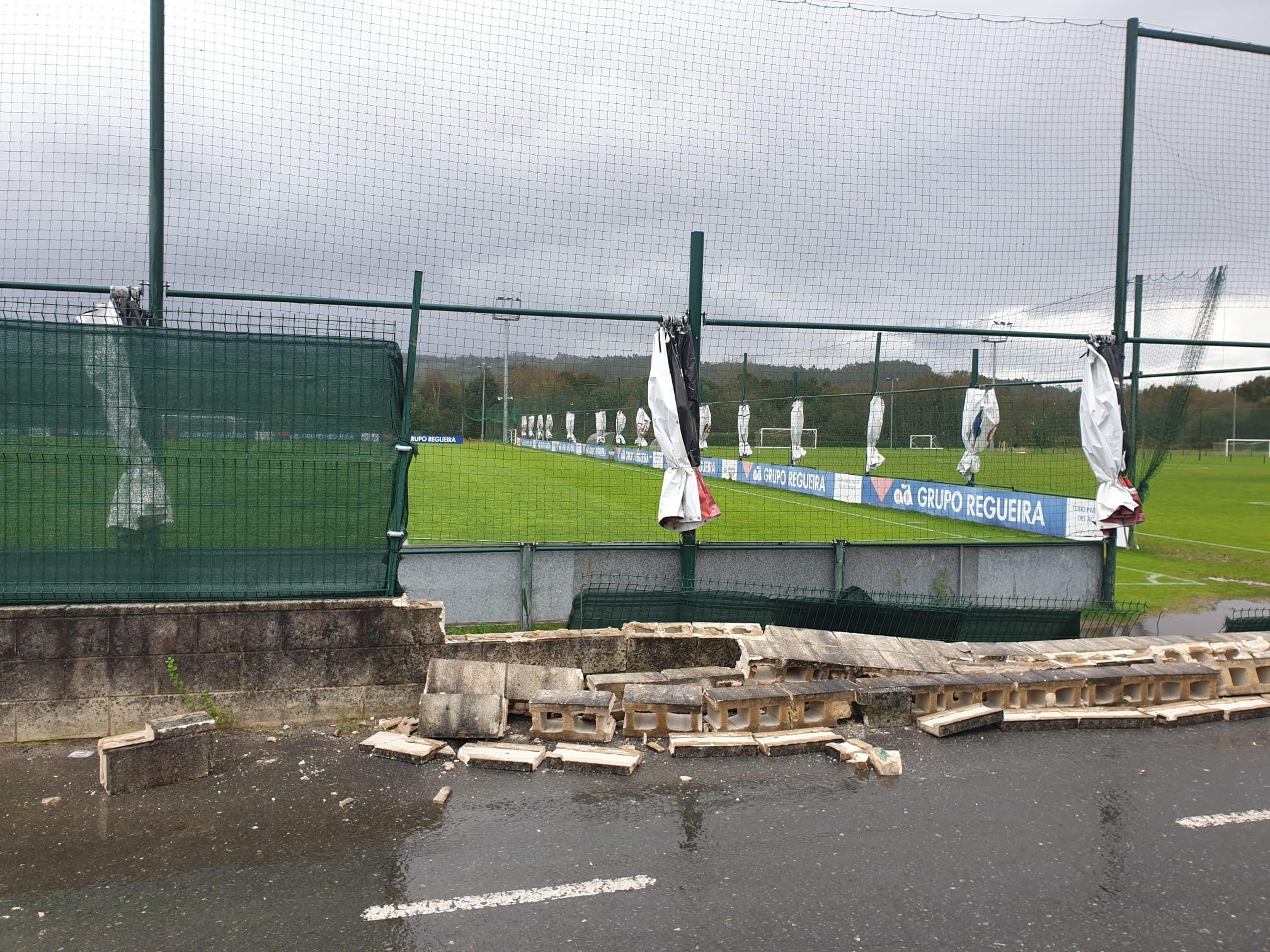 El muro de Abegondo derrumbado